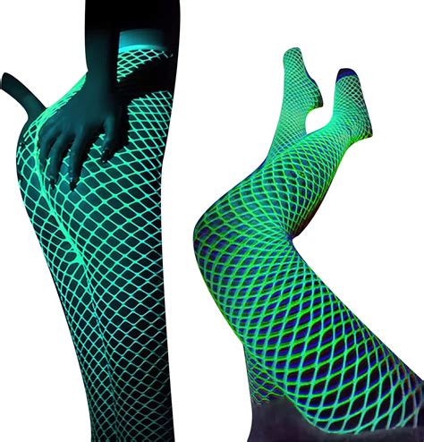 glow in the dark women's underwear|luminous fishnet tights.